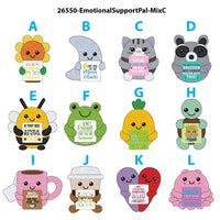 Emotional Support Crochet Plush Pals Variety - 12/Display