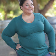 Subtly Striped Long Sleeve Top