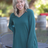 Subtly Striped Long Sleeve Top