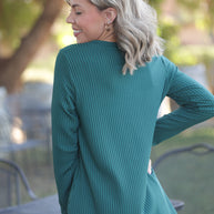 Subtly Striped Long Sleeve Top