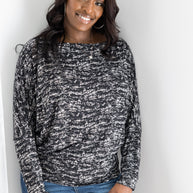 Salt & Pepper Long Sleeve Dolman