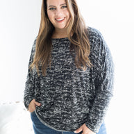 Salt & Pepper Long Sleeve Dolman