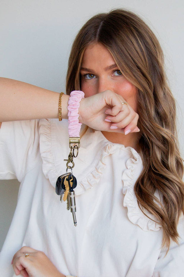 Dainty Pink Textured Keychain