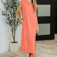 PREORDER: Mineral Wash Relaxed Maxi Tank Dress in Three Colors