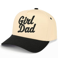 C.C GIRL DAD Letter Embroidered on Two Tone Trucker Hat
