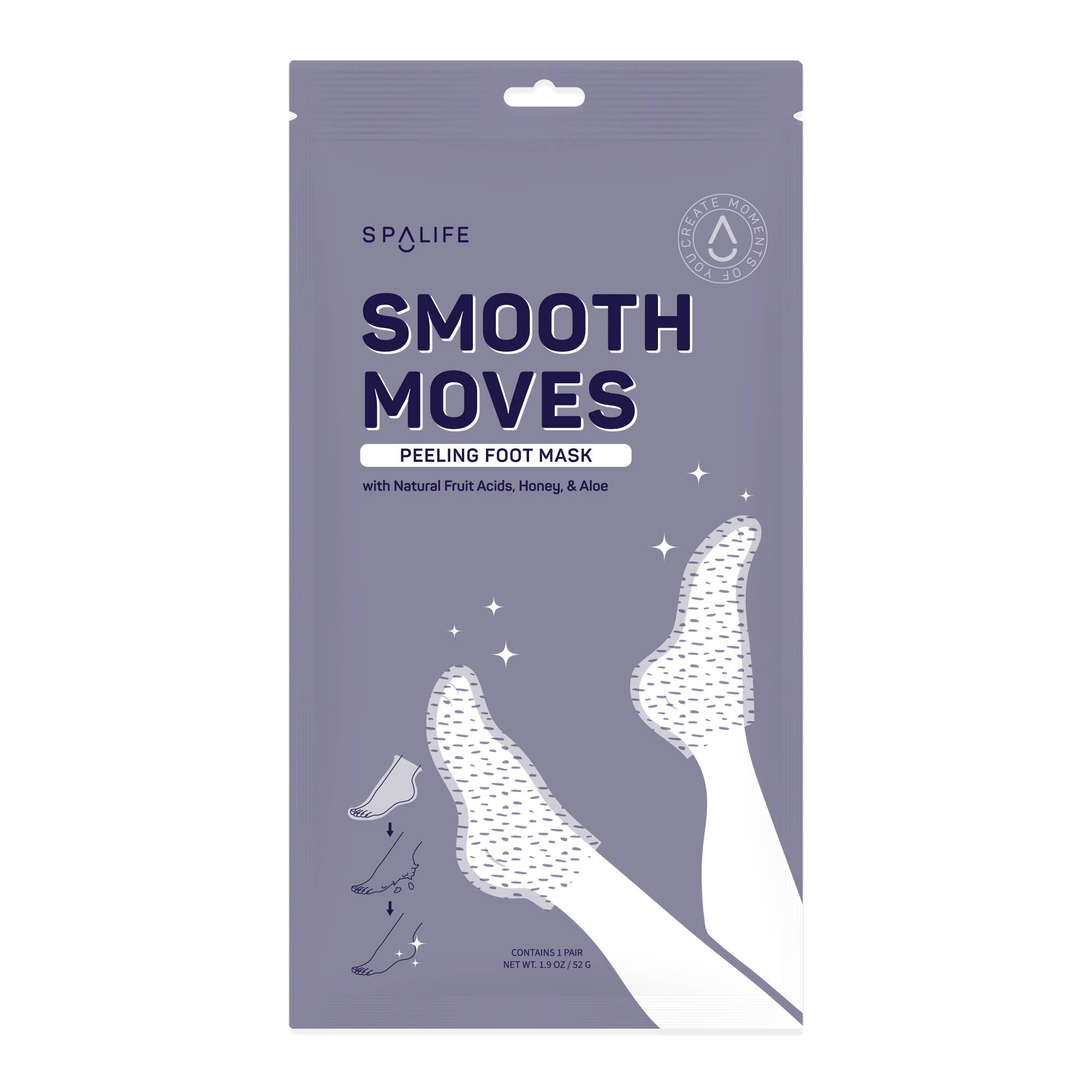 Korean Peeling Foot Mask with Natural Fruit Acids