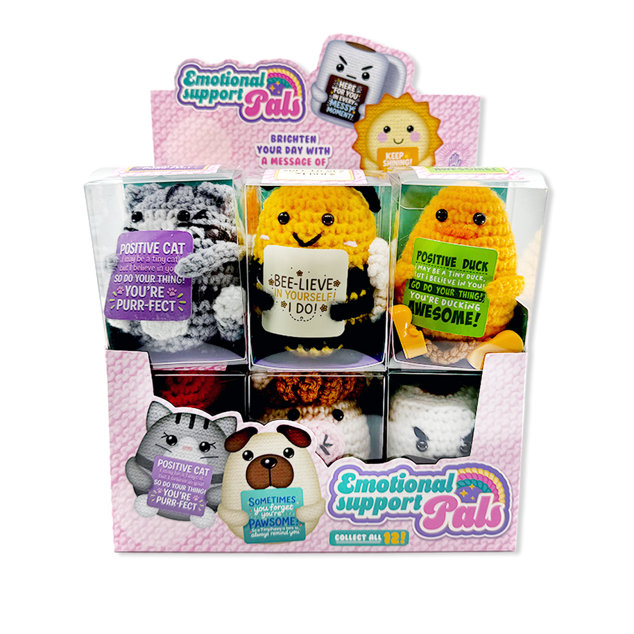 Emotional Support Crochet Plush Pals TOP SELLER - 12/Display