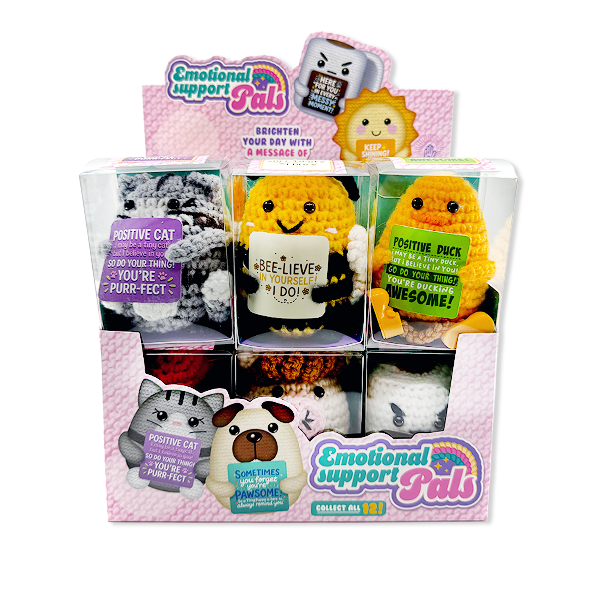 Emotional Support Crochet Plush Pals TOP SELLER - 12/Display