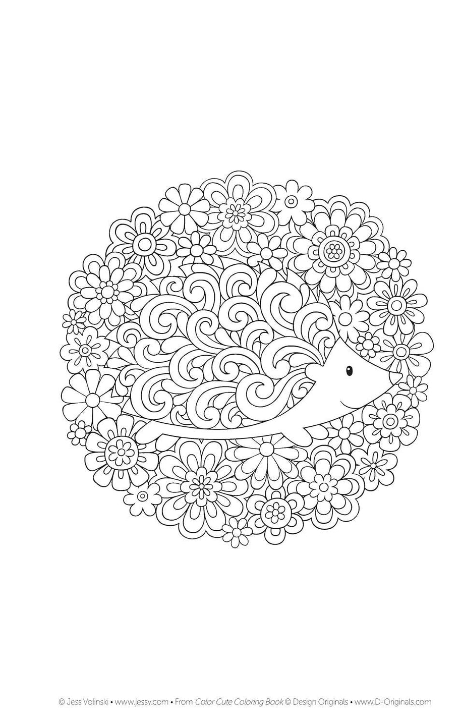 Color Cute Coloring Book - Take Along Adult Coloring Designs