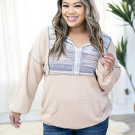 Digital Vibing Taupe Hoodie