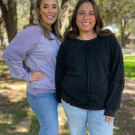 PREORDER: Best Selling Elliott Exposed Seam Sweatshirt in Five Colors