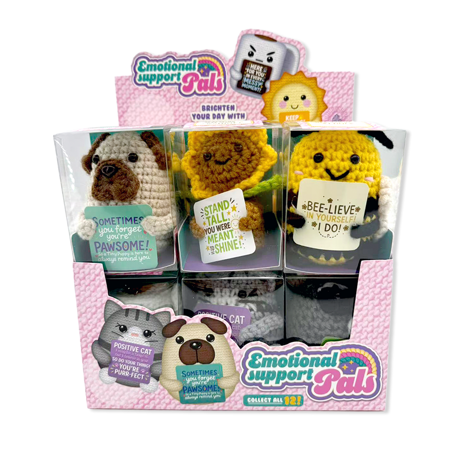 Emotional Support Crochet Plush Pals TOP SELLER - 12/Display
