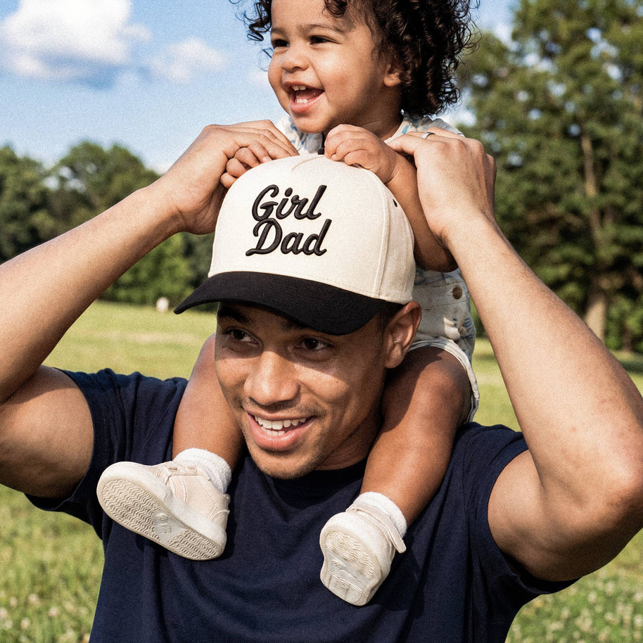 C.C GIRL DAD Letter Embroidered on Two Tone Trucker Hat