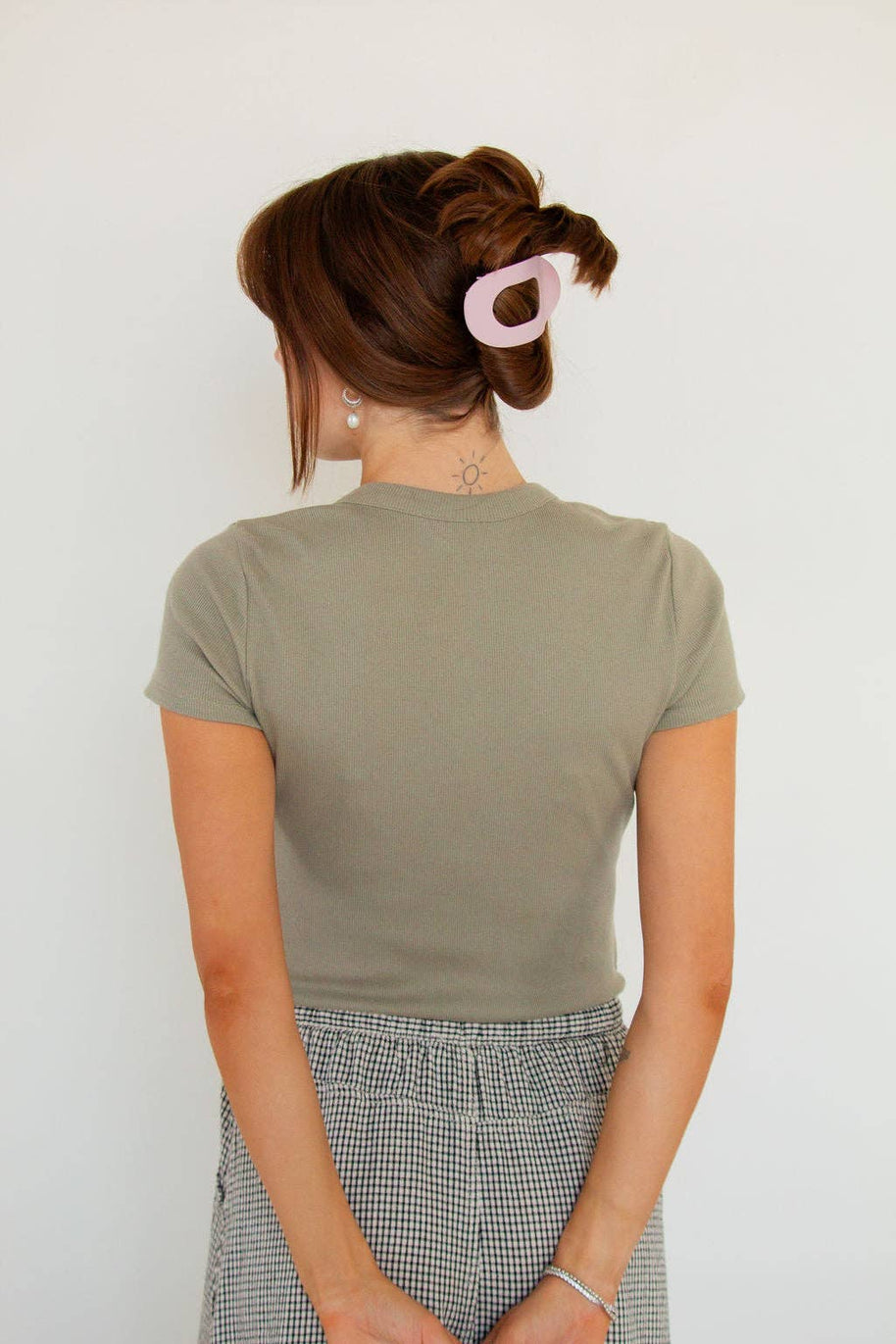 Circle Cutout Flat Claw Clip