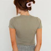 Circle Cutout Flat Claw Clip