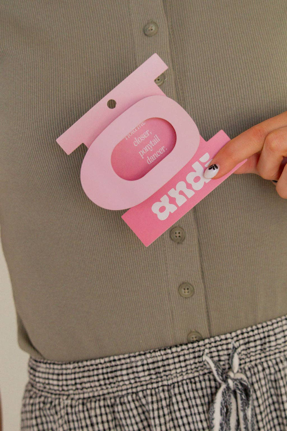 Circle Cutout Flat Claw Clip