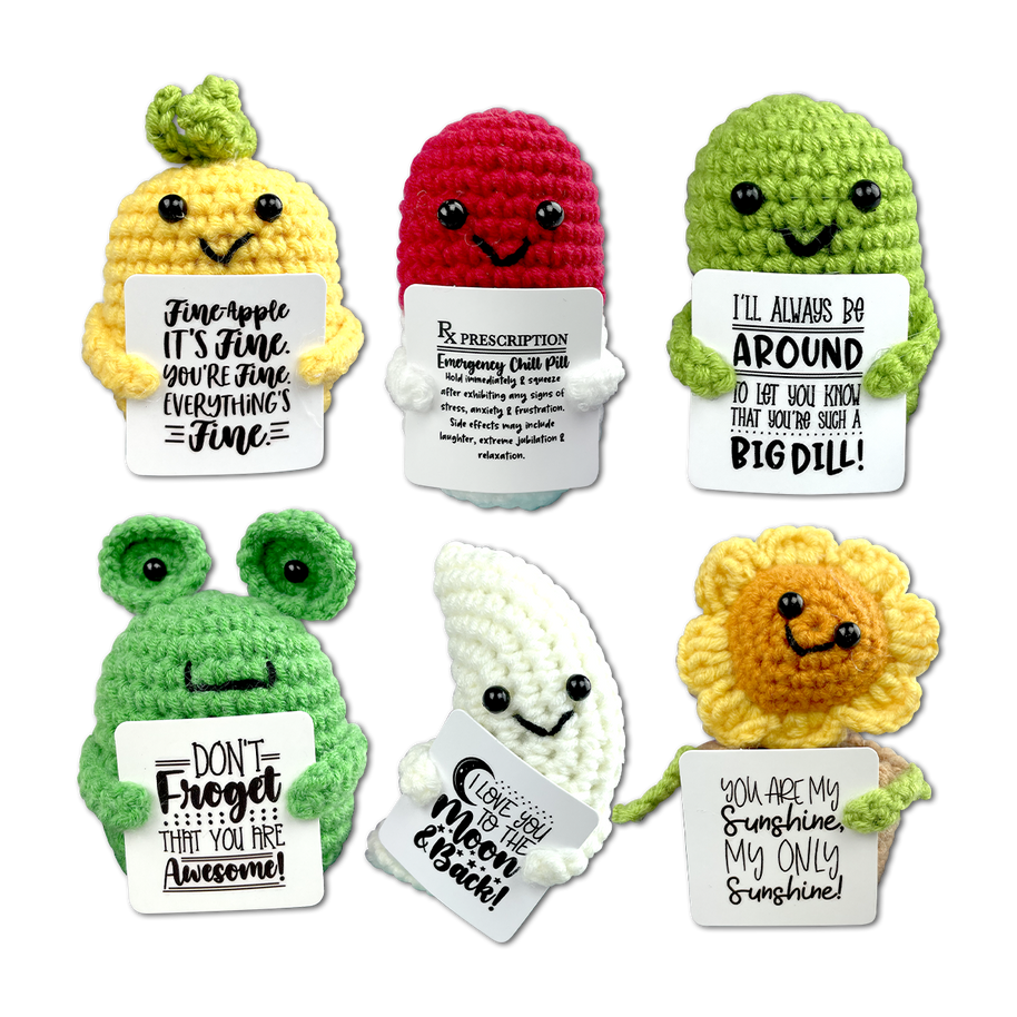 Emotional Support Crochet Plush Pals Boxed - 12/Display