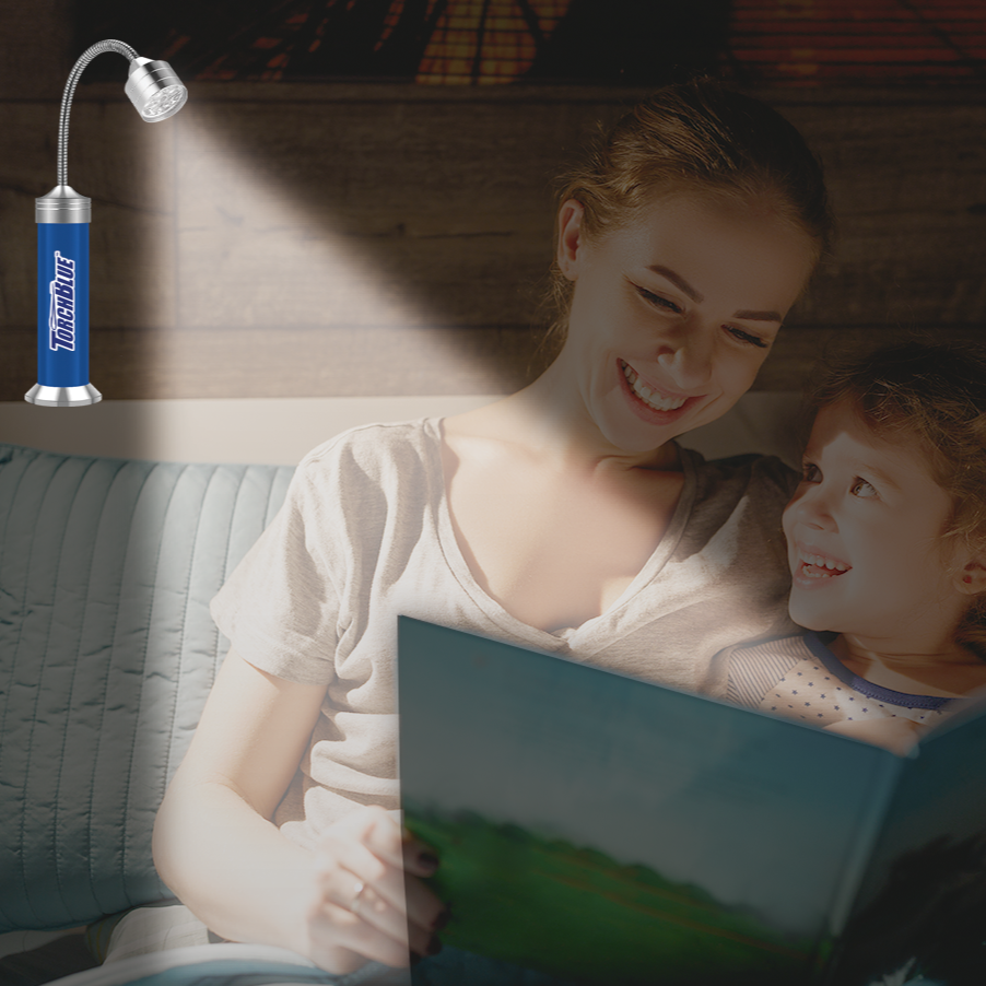 Torch Blue Magnetic Grill Silver LED Flashlight - 6/Display