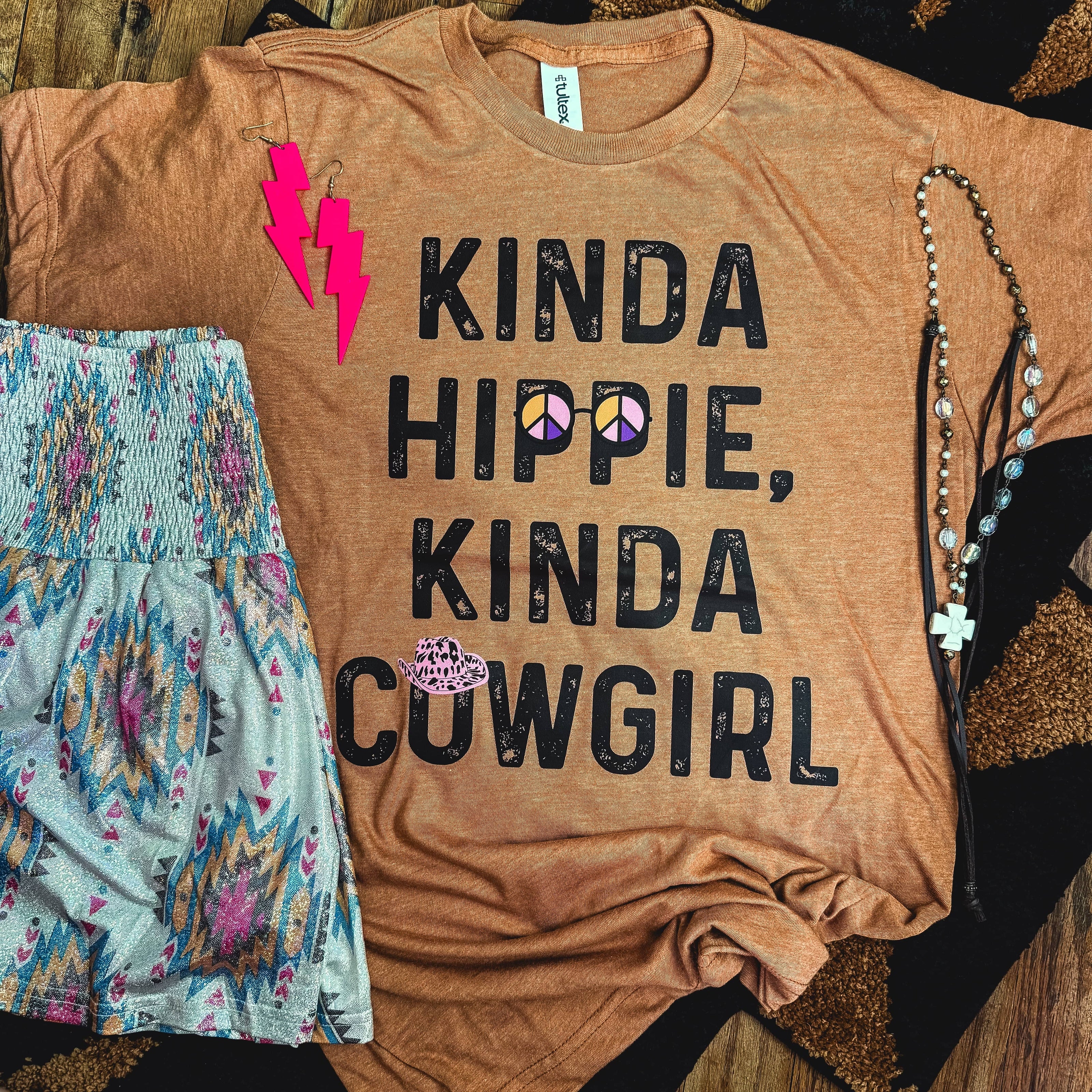 FestiviTees Women - Apparel - Shirts - T-Shirts Kinda Hippie Kinda Cowgirl Soft Graphic Tee