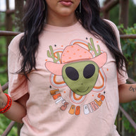 FestiviTees Women - Apparel - Shirts - T-Shirts Let’s Go Girls Alien Cowgirl Soft Graphic Tee