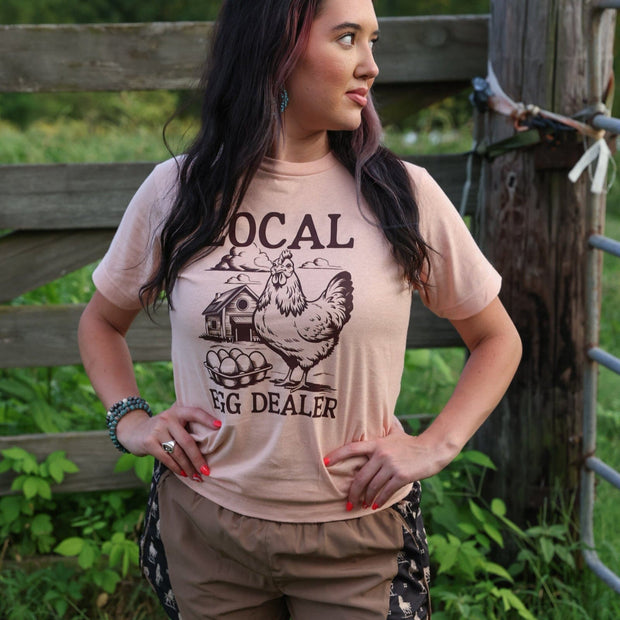 FestiviTees Women - Apparel - Shirts - T-Shirts Local Egg Dealer Farm Soft Graphic Tee
