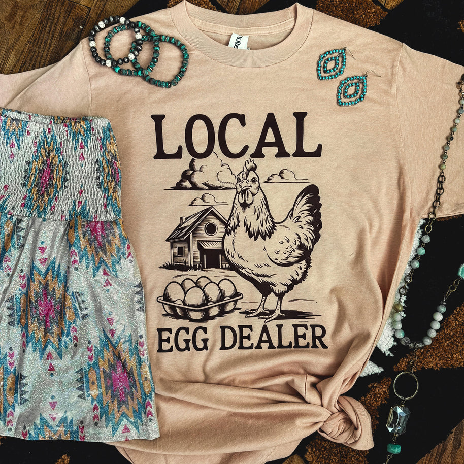 FestiviTees Women - Apparel - Shirts - T-Shirts Local Egg Dealer Farm Soft Graphic Tee