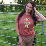 FestiviTees Women - Apparel - Shirts - T-Shirts Retro Cowboy Kid Soft Graphic Tee
