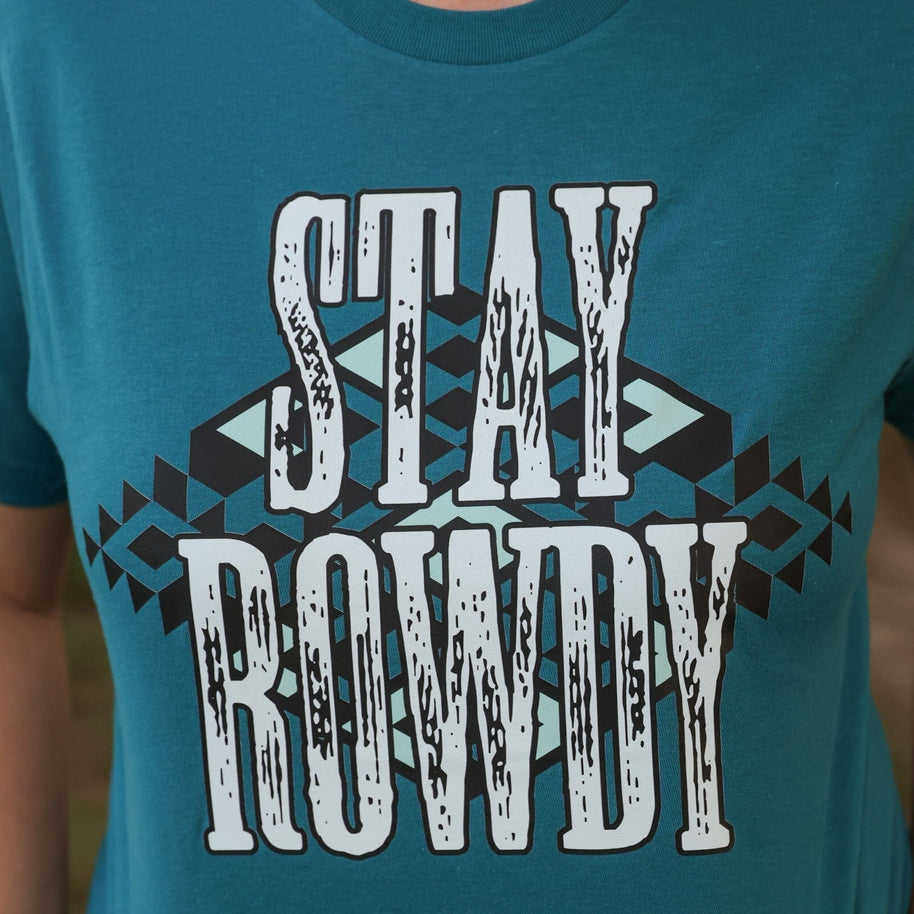FestiviTees Women - Apparel - Shirts - T-Shirts Stay Rowdy Aztec Soft Graphic Tee