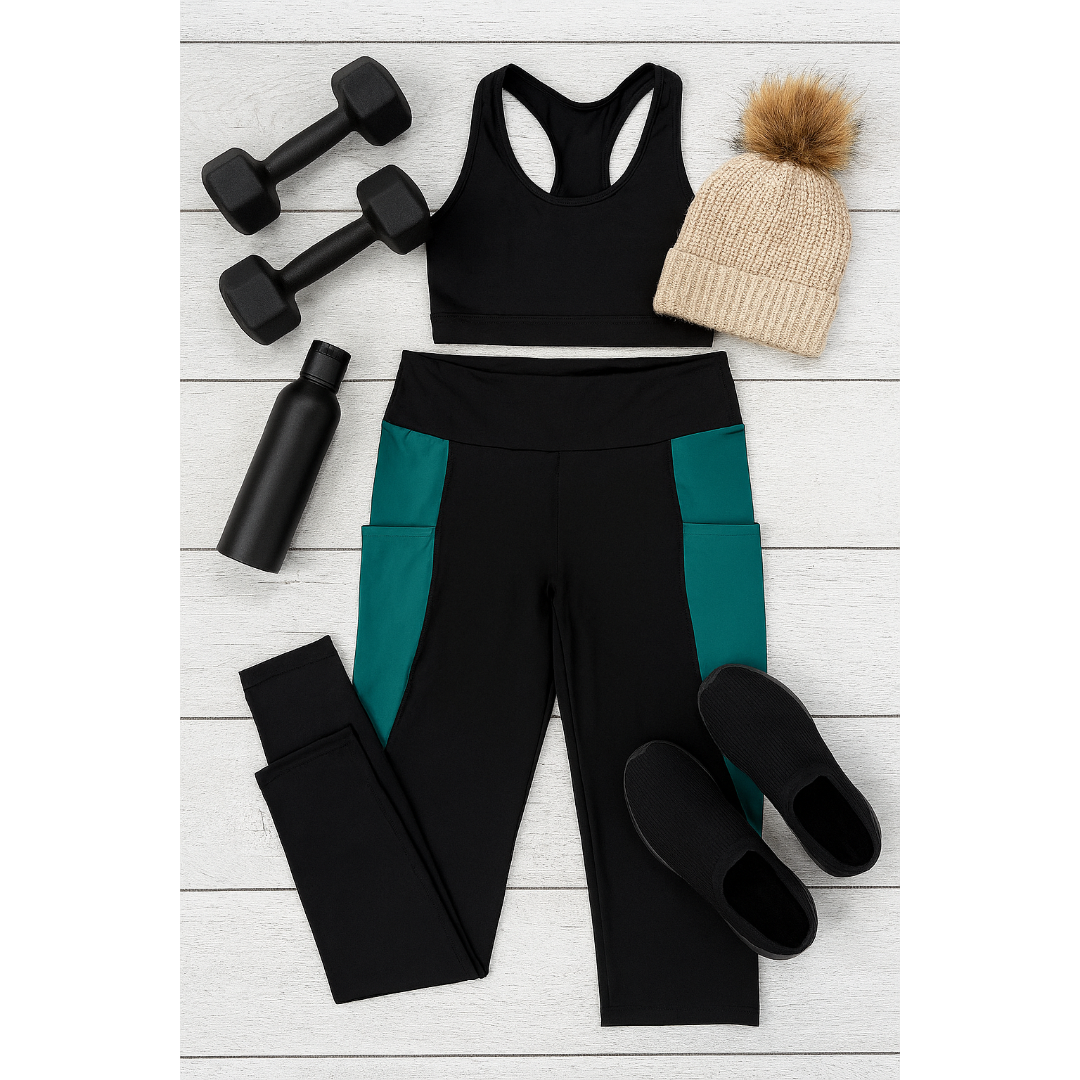 PreOrder | The Gracie- Green Panel Full Length Leggings Round 2