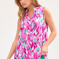 Dear Scarlett Lizzy Tank Top in Pink/Teal