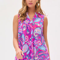 Dear Scarlett Lizzy Tank Top in Paisley Pink