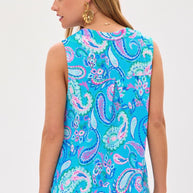 Dear Scarlett Lizzy Tank Top in Paisley Aqua