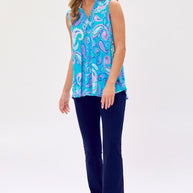 Dear Scarlett Lizzy Tank Top in Paisley Aqua