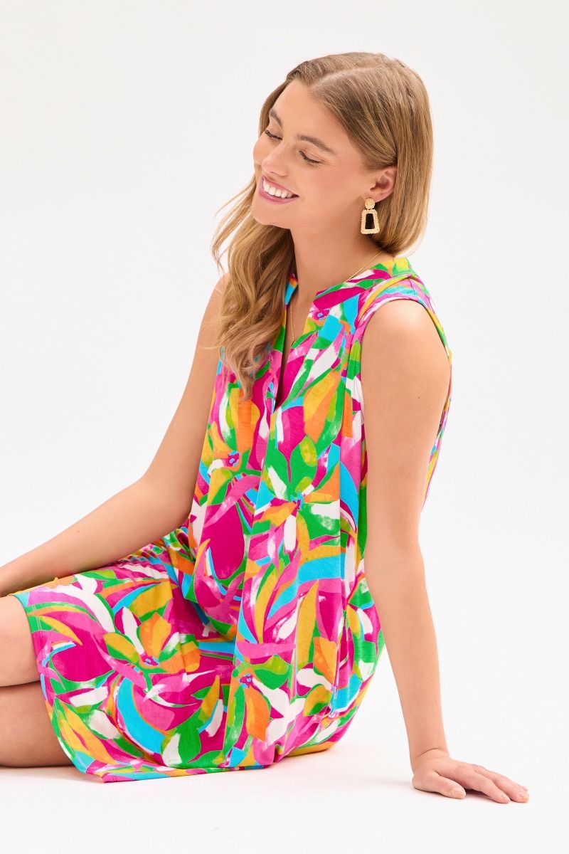 Dear Scarlett Lizzy Tank Dress in Multi