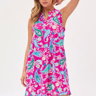 Dear Scarlett Lizzy Tank Dress in Hot Pink