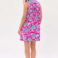 Dear Scarlett Lizzy Tank Dress in Hot Pink