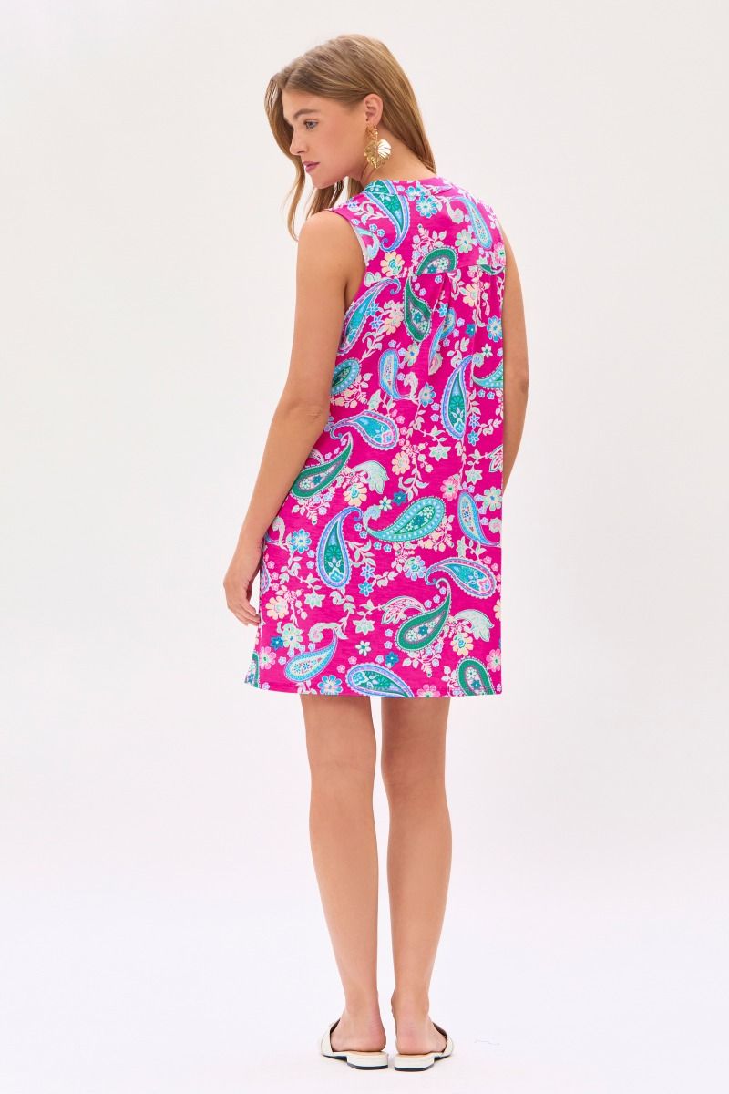 Dear Scarlett Lizzy Tank Dress in Hot Pink