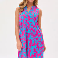 Dear Scarlett Lizzy Tank Dress in Magenta Teal