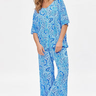 Dear Scarlett Cabana Set in PaisleyRoyal Blue