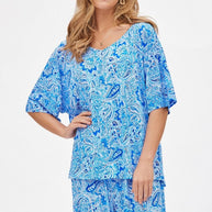 Dear Scarlett Cabana Set in PaisleyRoyal Blue