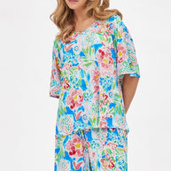 Dear Scarlett Cabana Set in Floral Royal