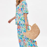 Dear Scarlett Cabana Set in Floral Royal